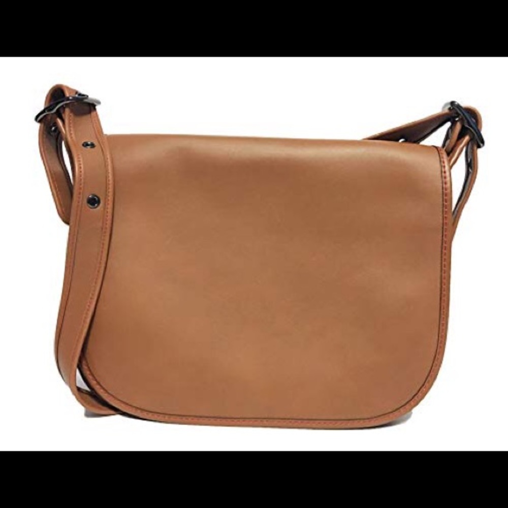 COACH Gloveton Leather Saddle Bag